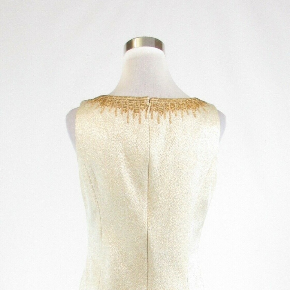 Kay Unger beige sleeveless dress 6 - Picture 8 of 8